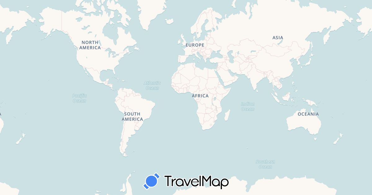 TravelMap itinerary: driving in Mexico (North America)